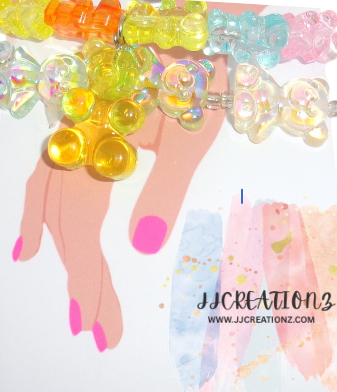 ๐ Gummy Bear Charm Bracelet โ Colorful Candy-Inspired Jewelry