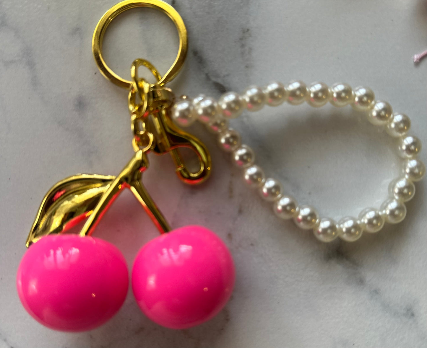 Hot Pink Bag Charm