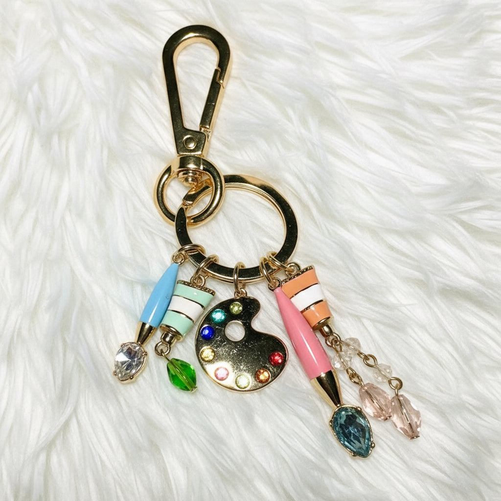 🎨 Artist Palette Keychain Charm