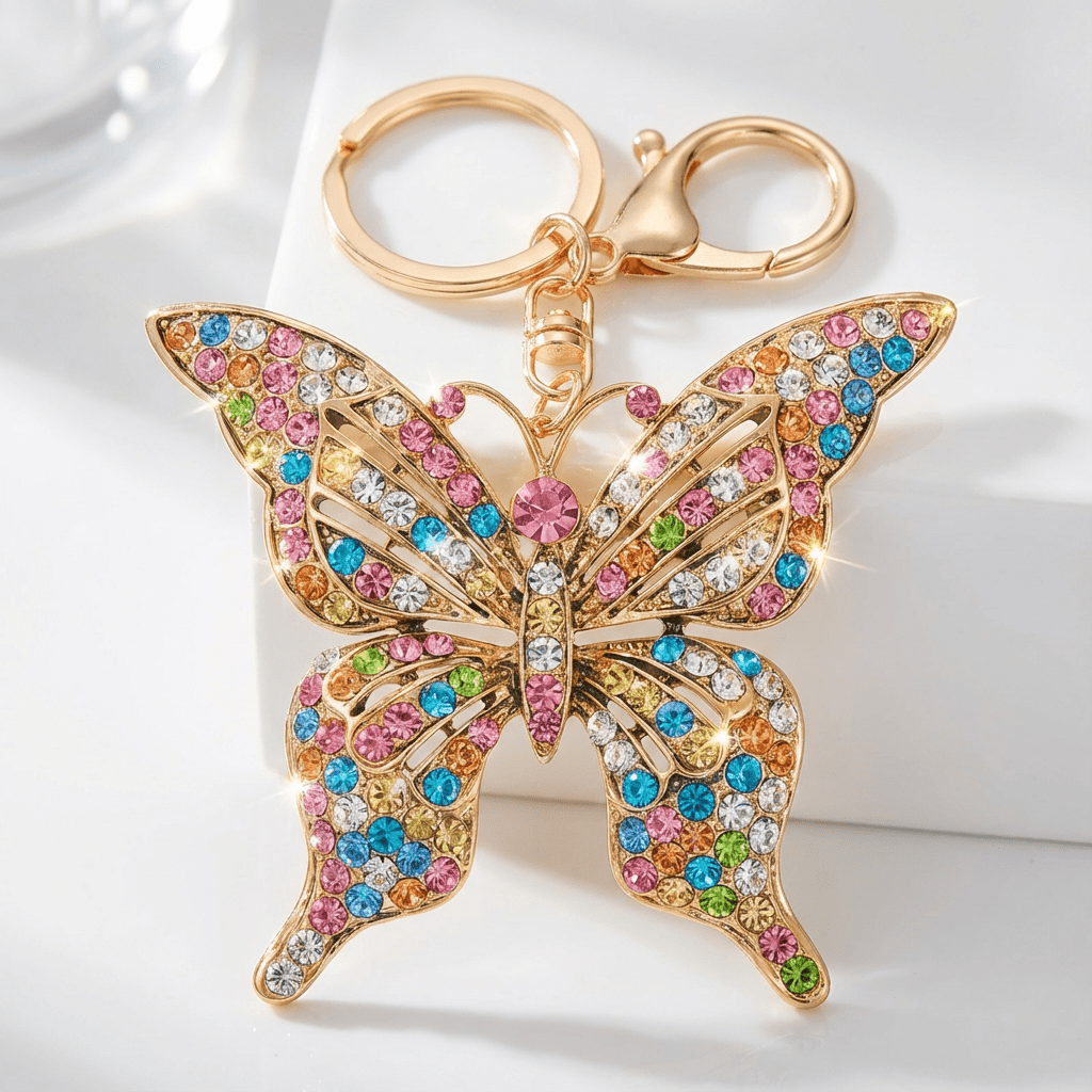 🦋 Sparkling Butterfly Keychain Bag