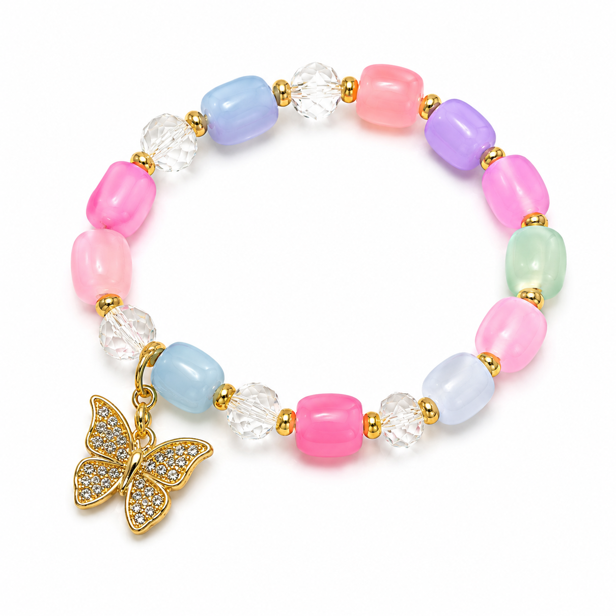 Pastel Butterfly Garden Bracelet