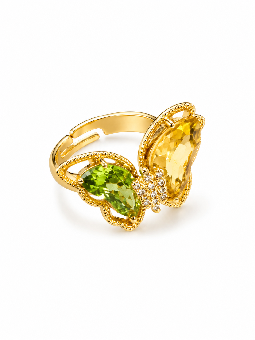 Golden Butterfly Bloom Ring