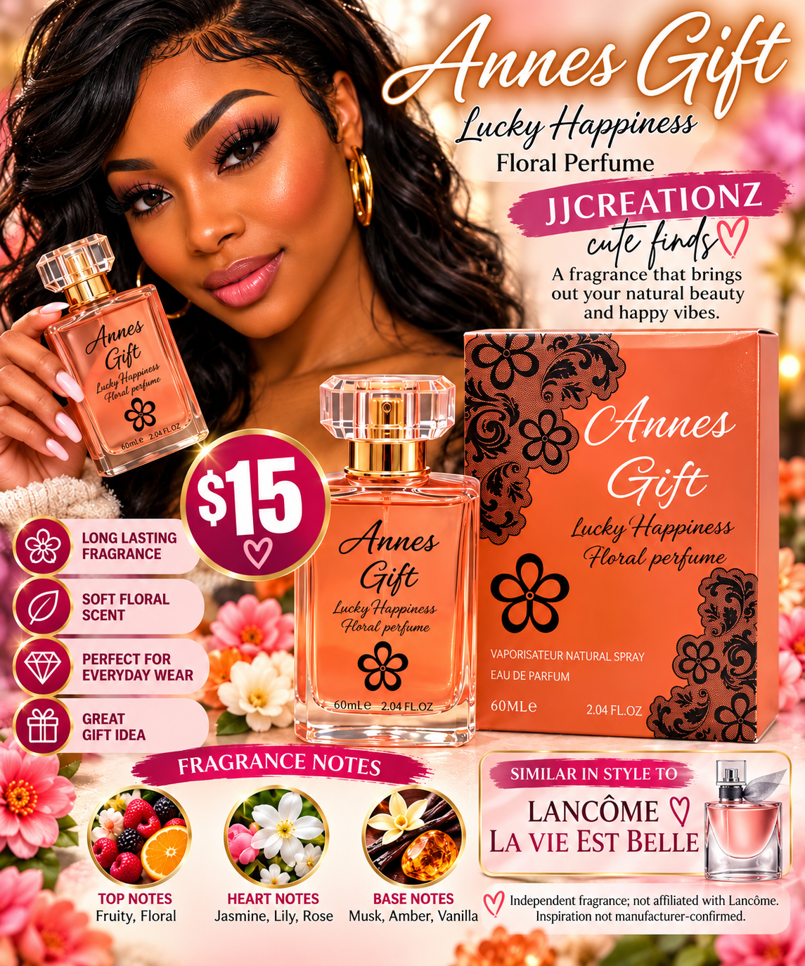 Annes Gift Lucky Happiness Floral Eau de Parfum – 60ml