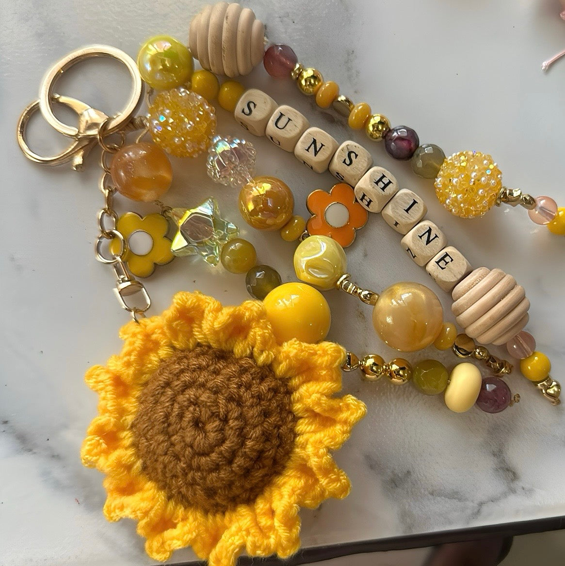 Sunflower Bag Charm
