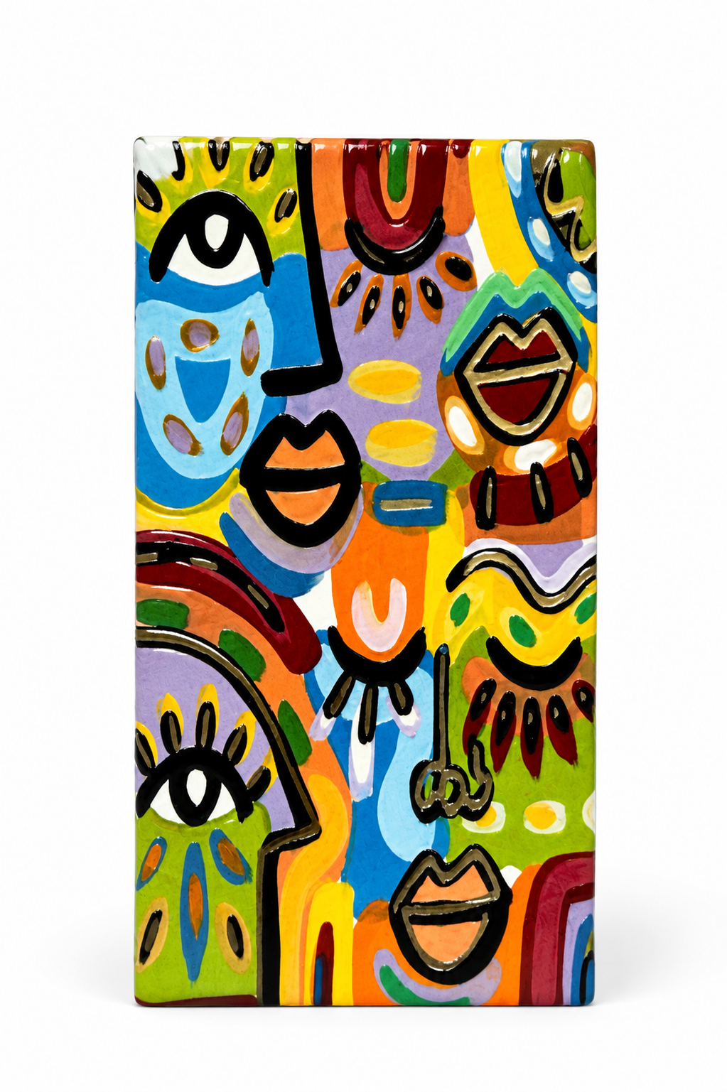Abstract Faces Mosaic Art Tile