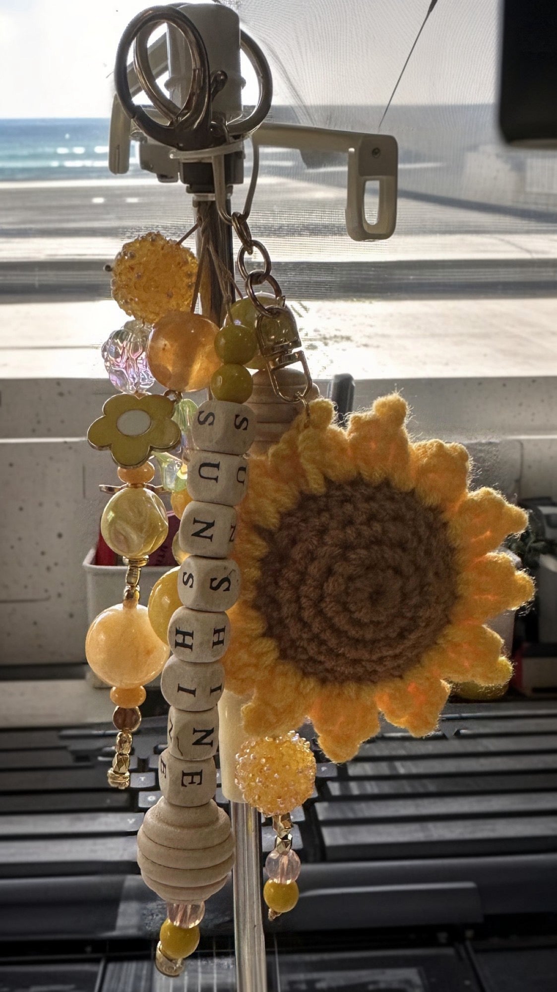 Sunflower Bag Charm