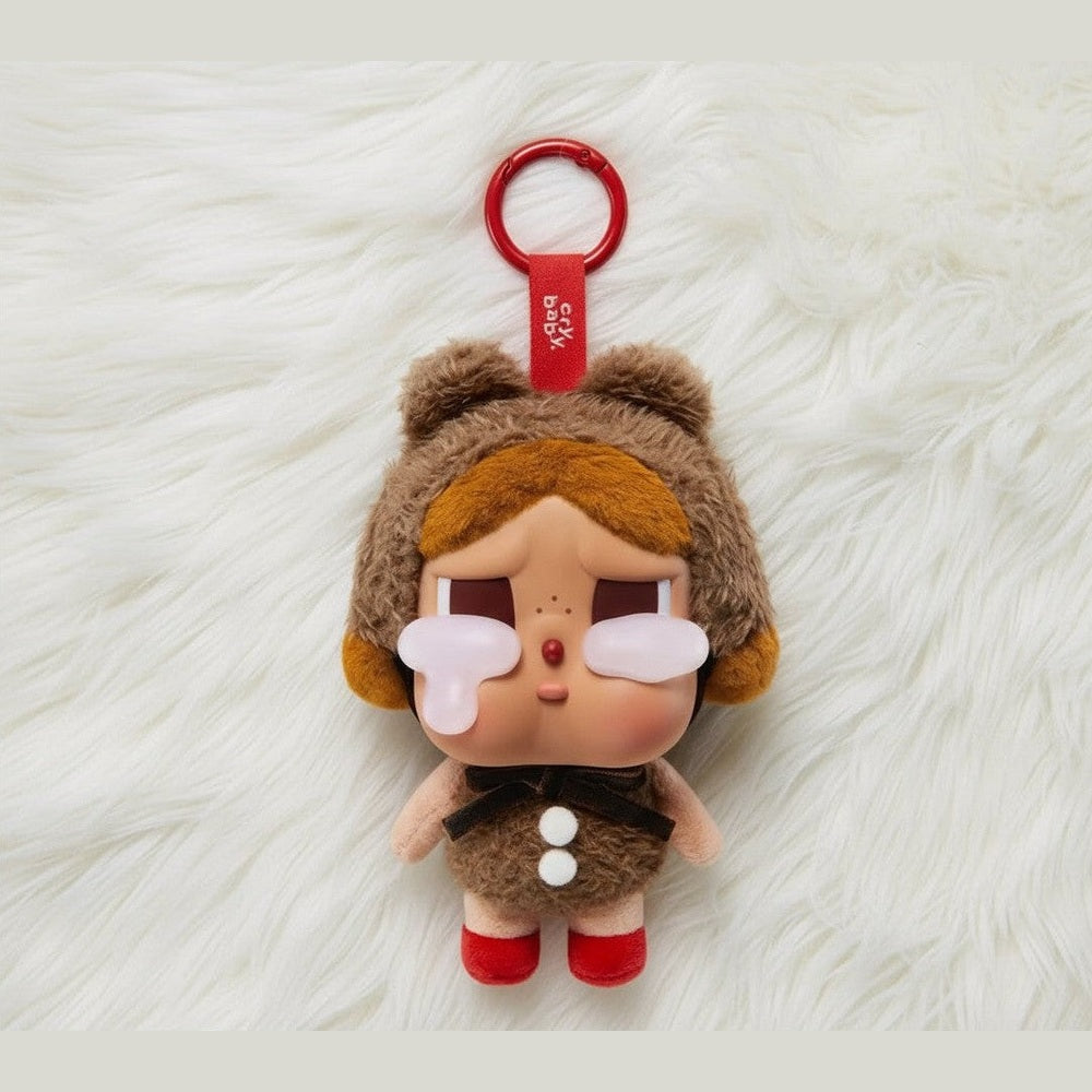 🐻 Crybaby Bear Keychain Plush – Cute Bag Charm