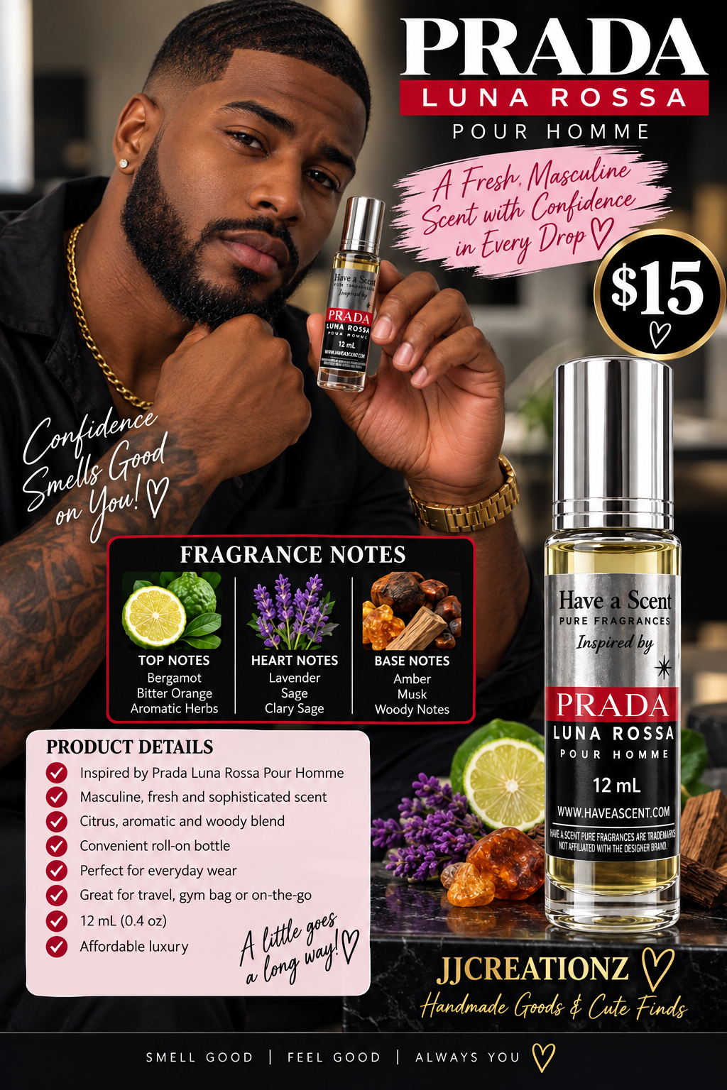Have a Scent – Inspired by Prada Luna Rossa Pour Homme Roll-On Fragrance