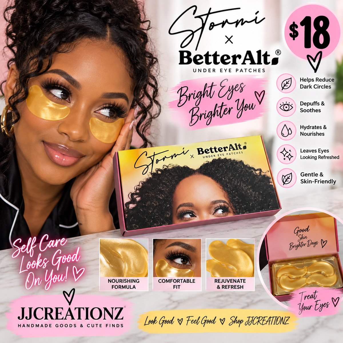 Stormi x BetterAlt Gold Under Eye Patches – Hydrating & Refreshing Eye Masks