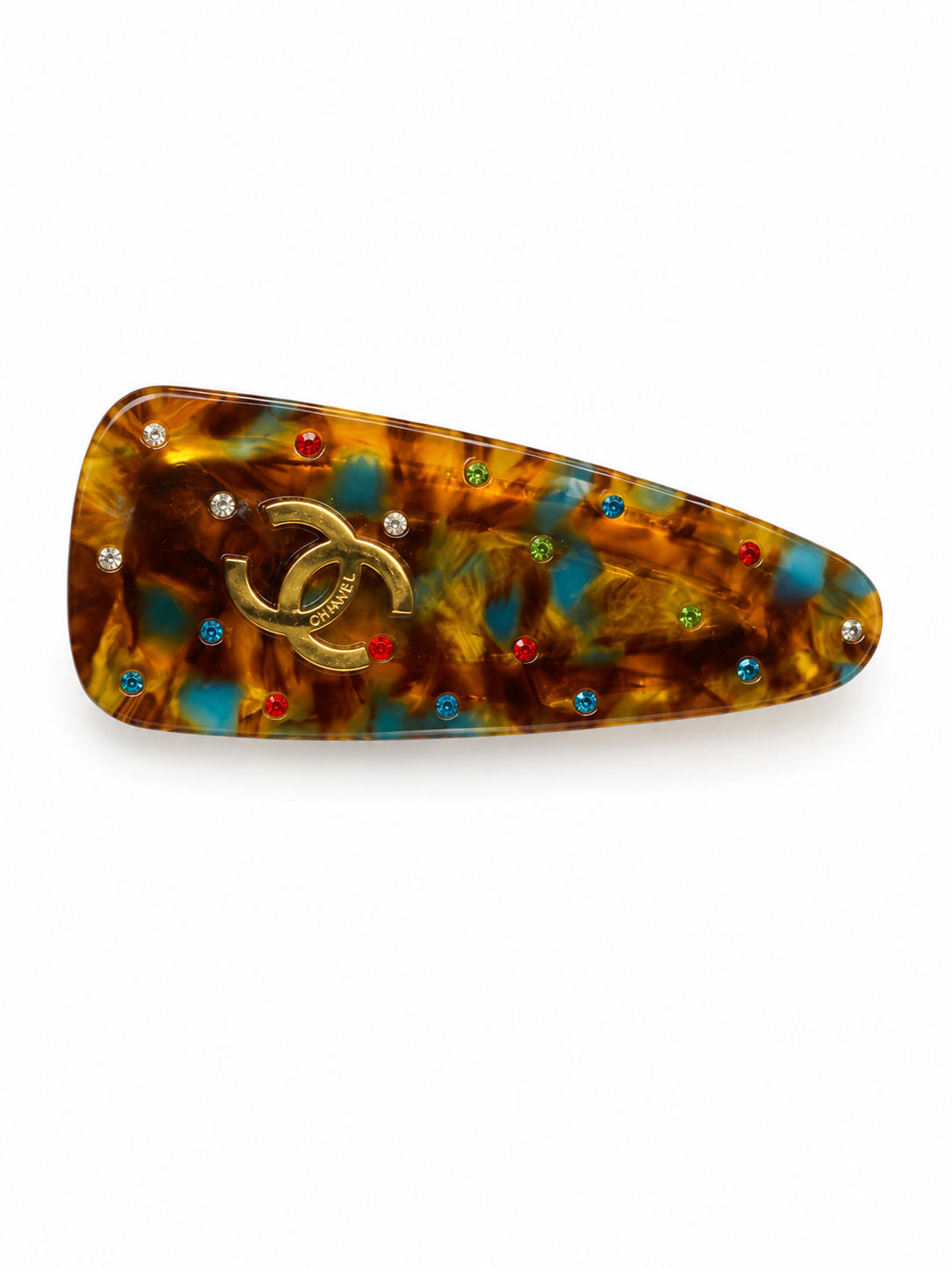 Tortoise Shell Glam Hair Clip – Rhinestone Statement Barrette