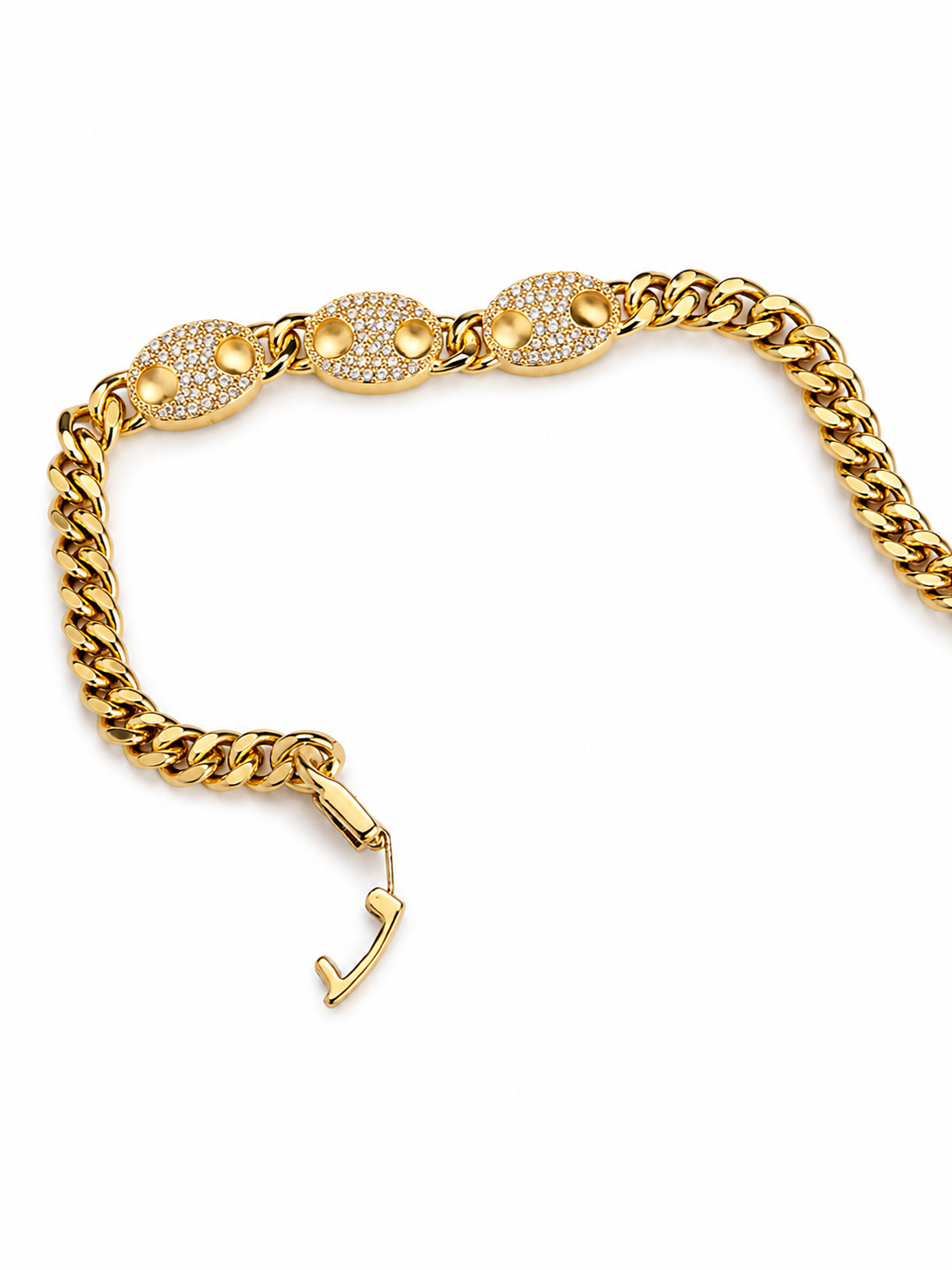Golden Eclipse Pavé Link Bracelet