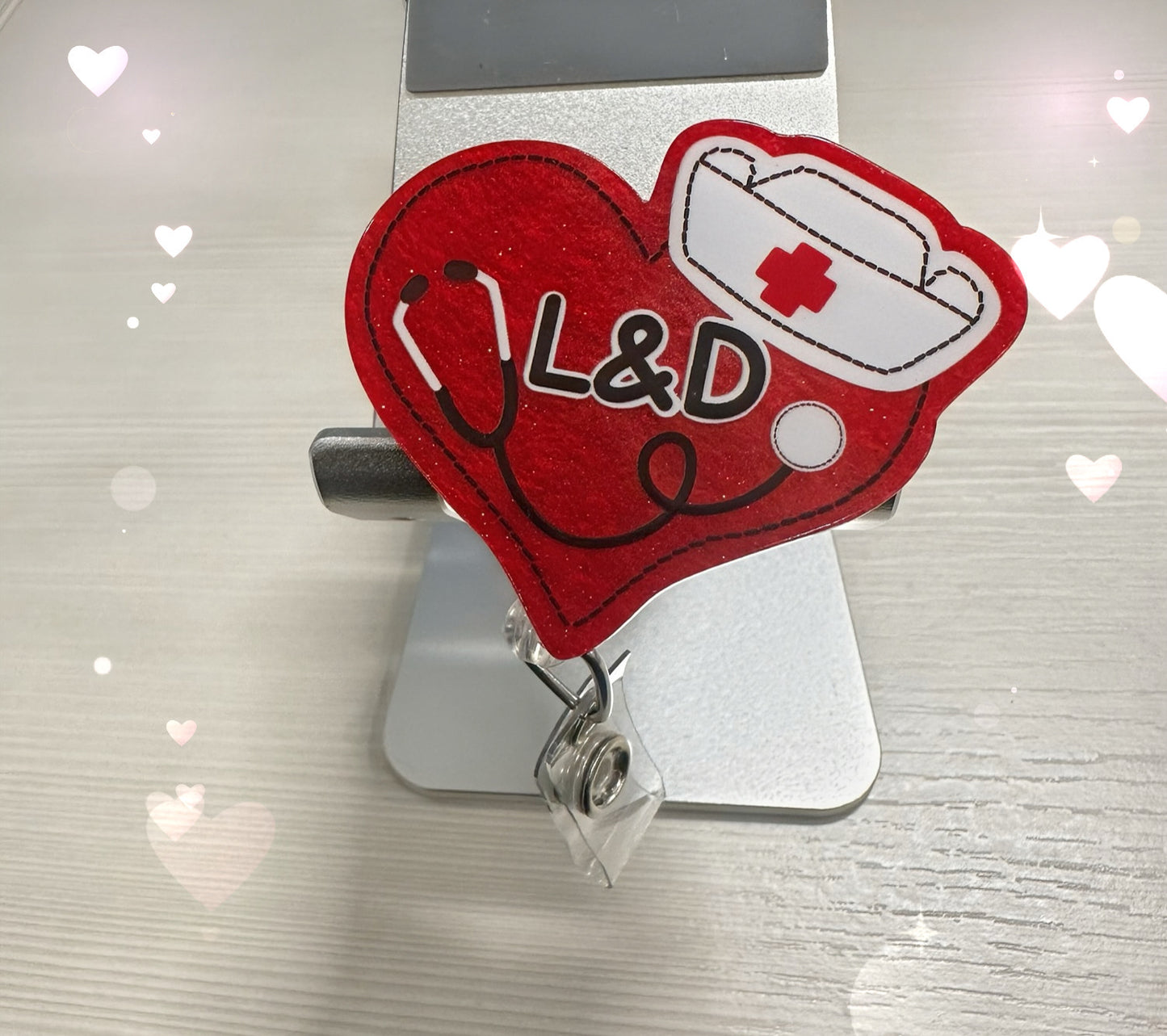 L&D heart badge