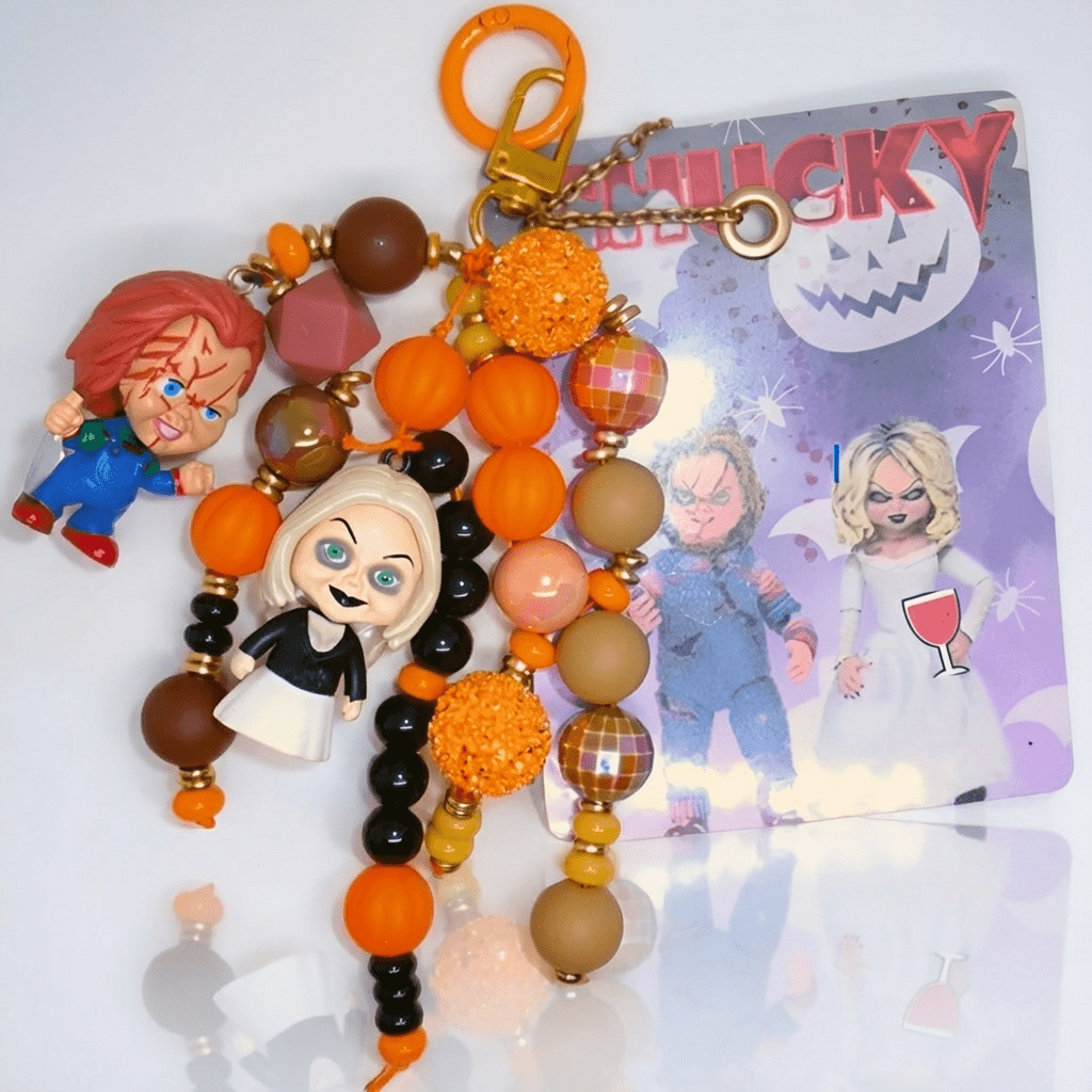 Chucky & Tiffany Halloween Beaded Bag Charm โ JJCREATIONZ