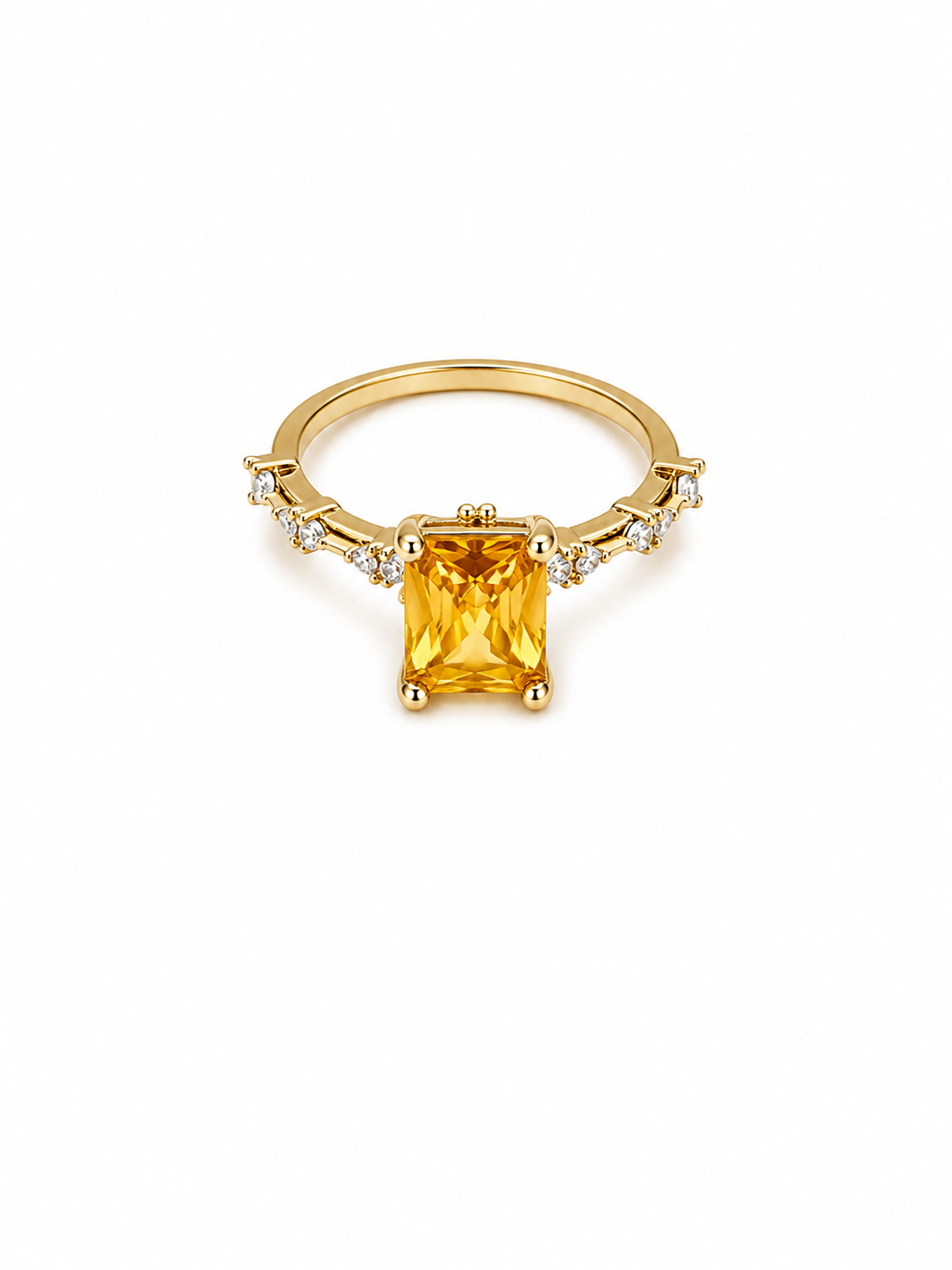 Golden Citrine Elegance Ring