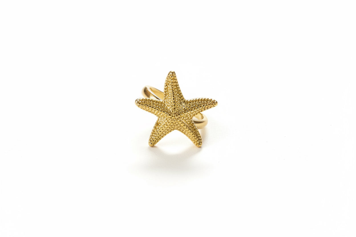 Star fish gold ring