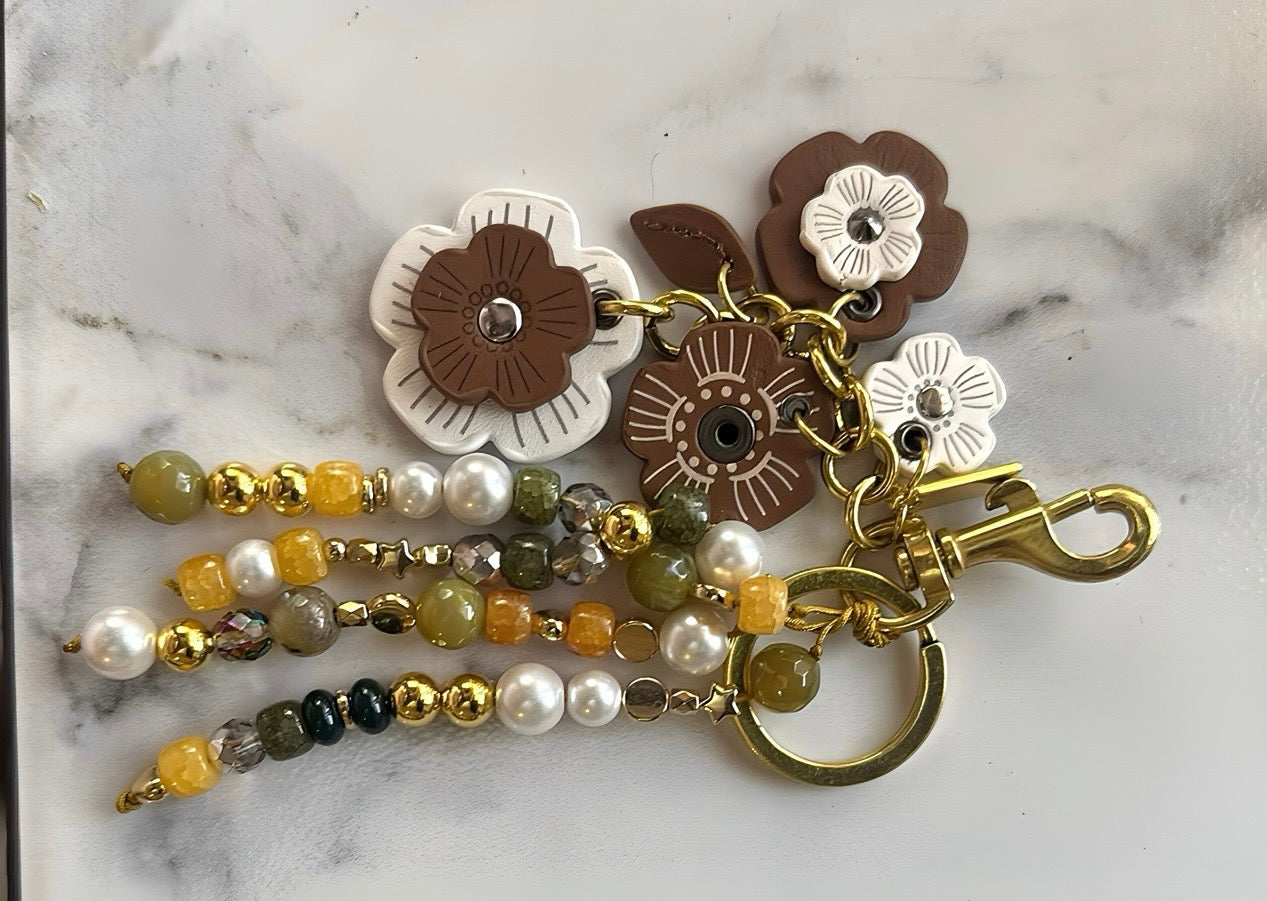 Luxury Flower bag charm