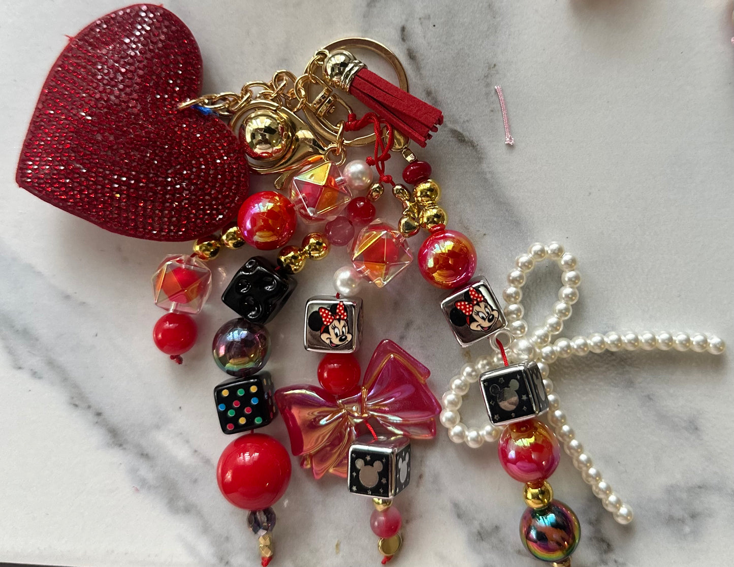 Sparkle Heart Bag Charm