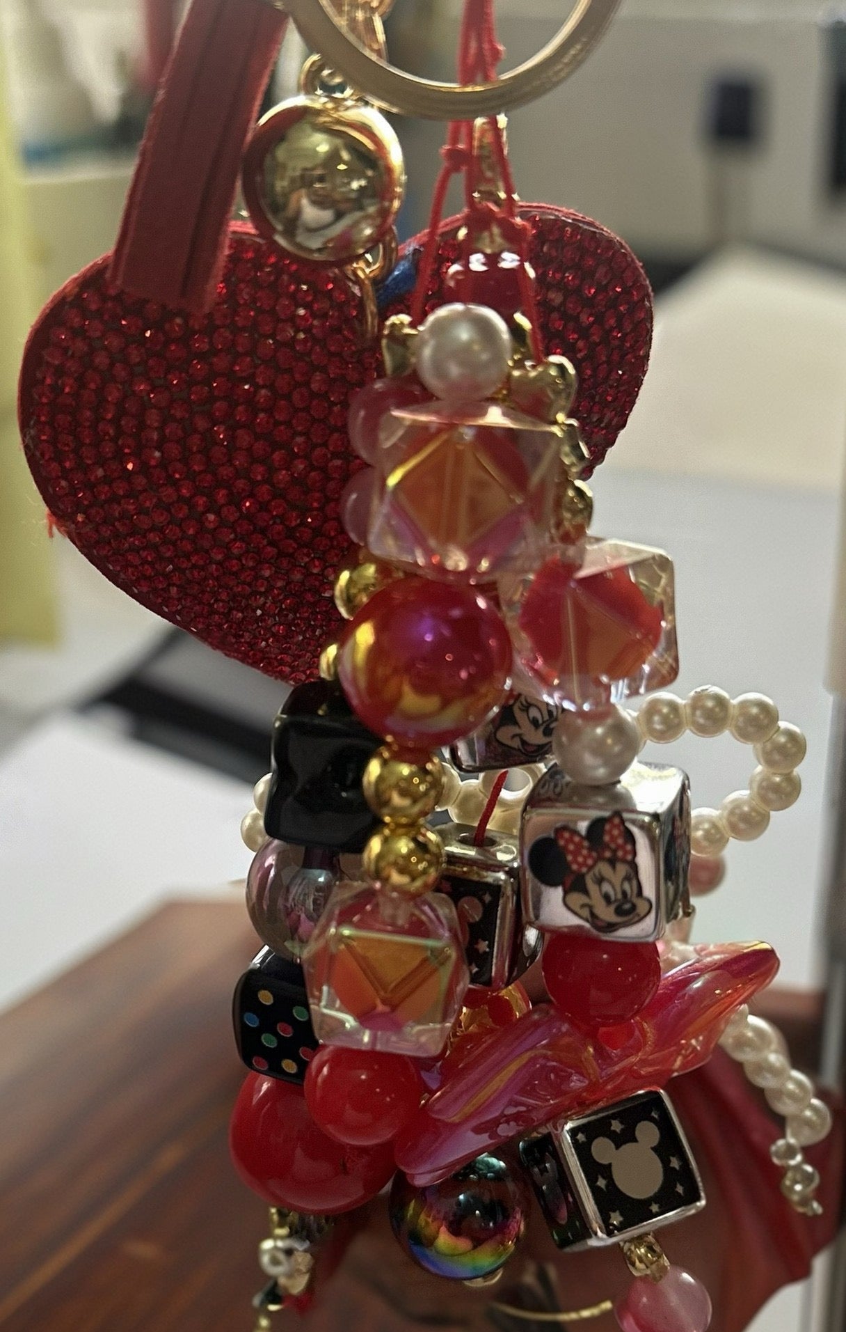 Sparkle Heart Bag Charm