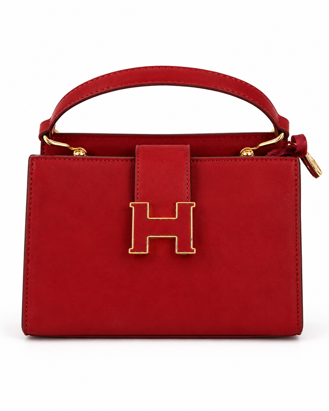 Red Structured Handbag – Product Description