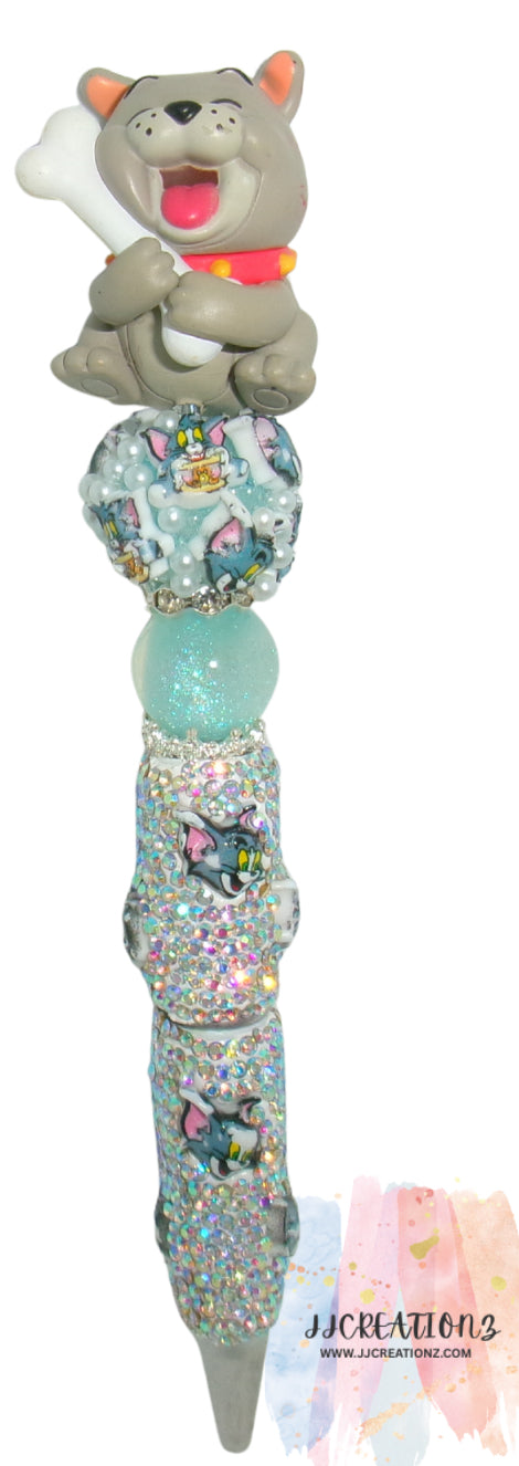🐶 Dog Lover Glitter Pen – Cute Pup Beaded Sparkle Pen ✨