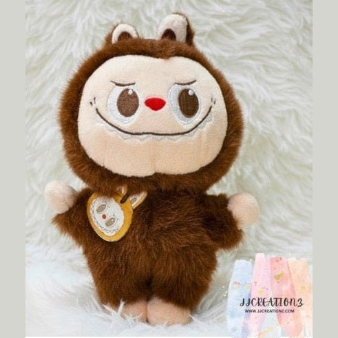 🐻 Cute Brown Furry Plush Doll – Adorable Collectible Toy, Labubu inspired