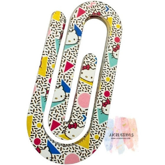 Retro Hello Kitty-Inspired Oversized Paperclip Bookmark! šāØ