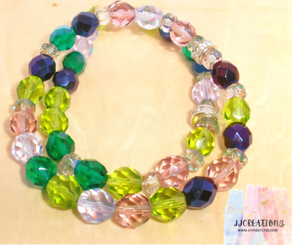 Elegant Crystal Charm Beaded Bracelet