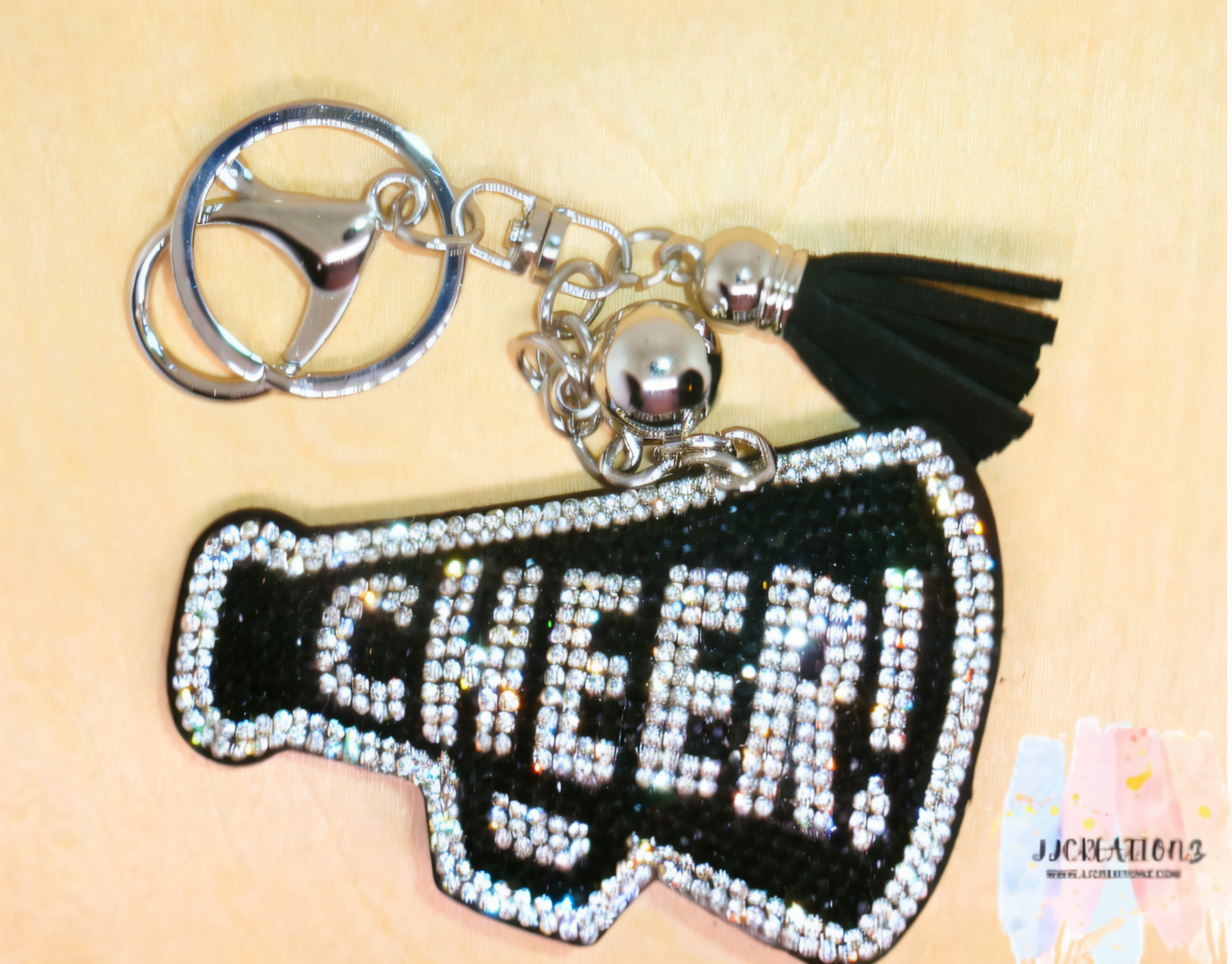 ✨ Cheer Megaphone Rhinestone Keychain ✨