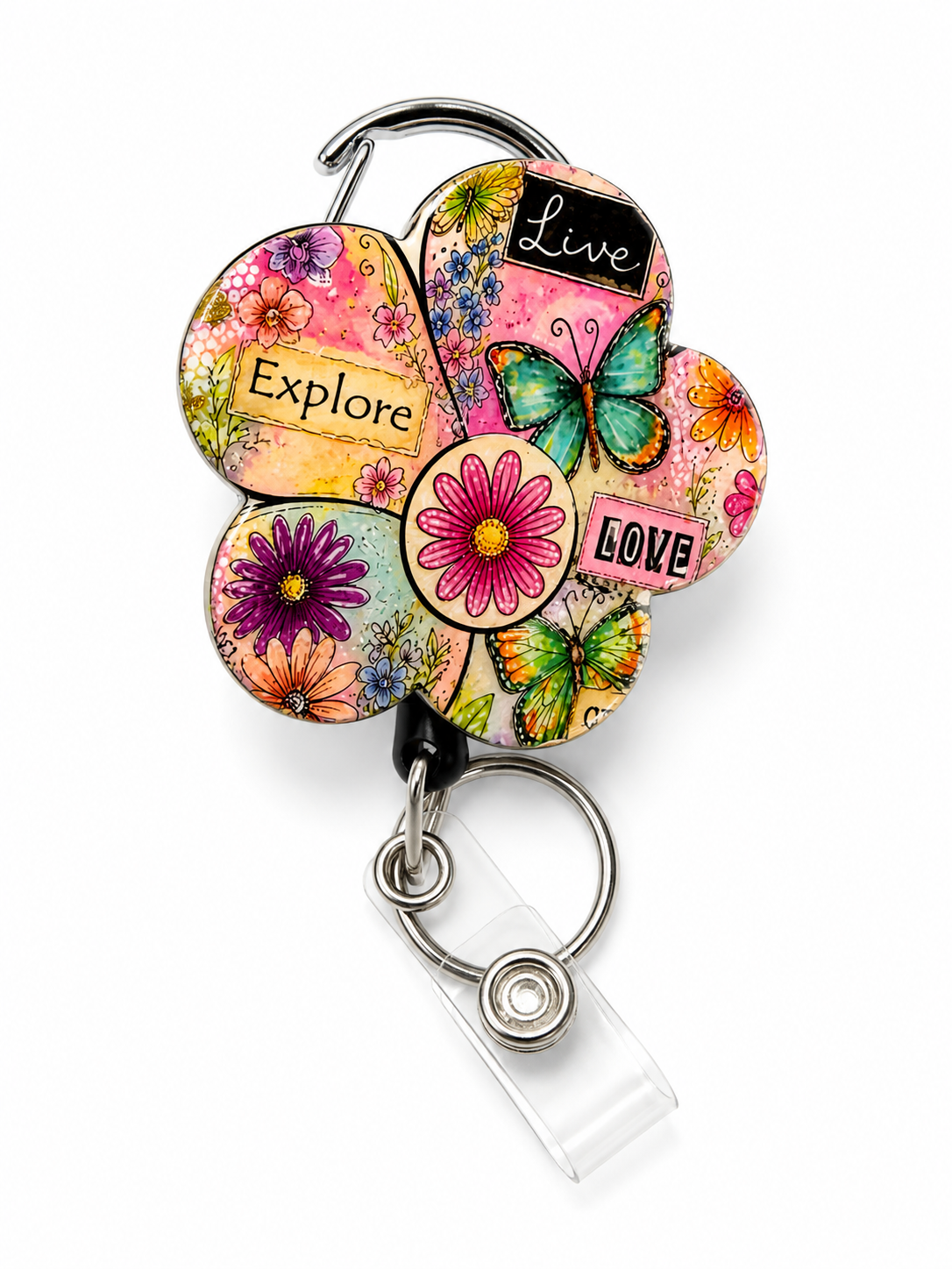 Floral Inspiration Badge Reel – “Live • Explore • Love”