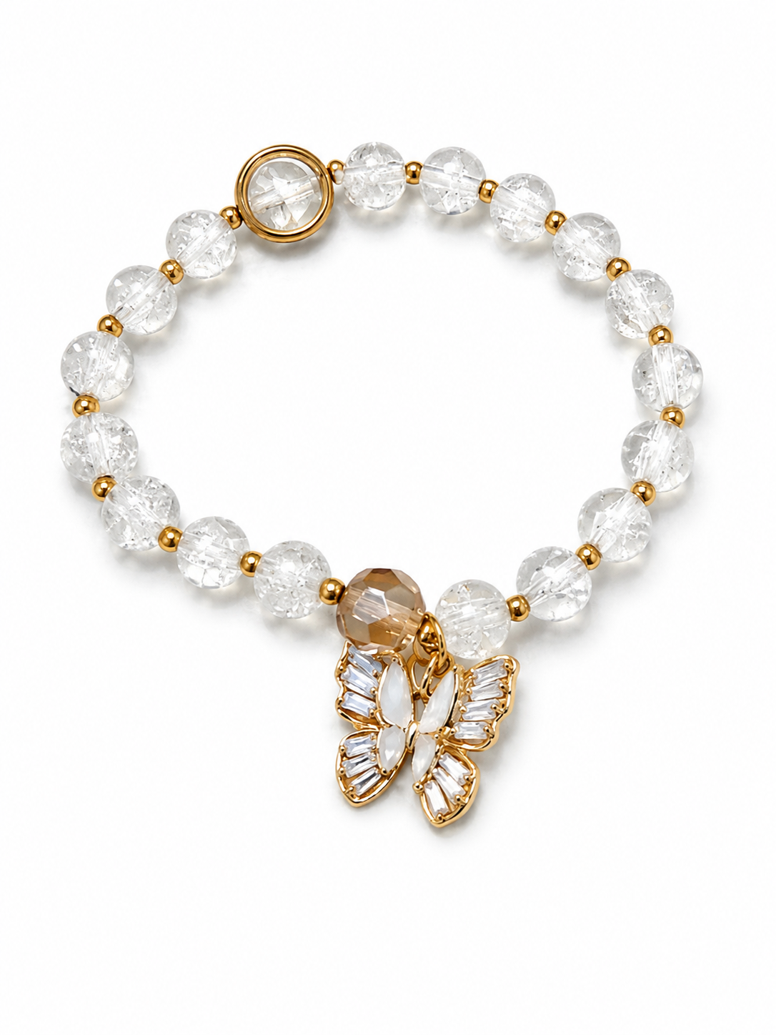 Crystal Butterfly Charm Bracelet