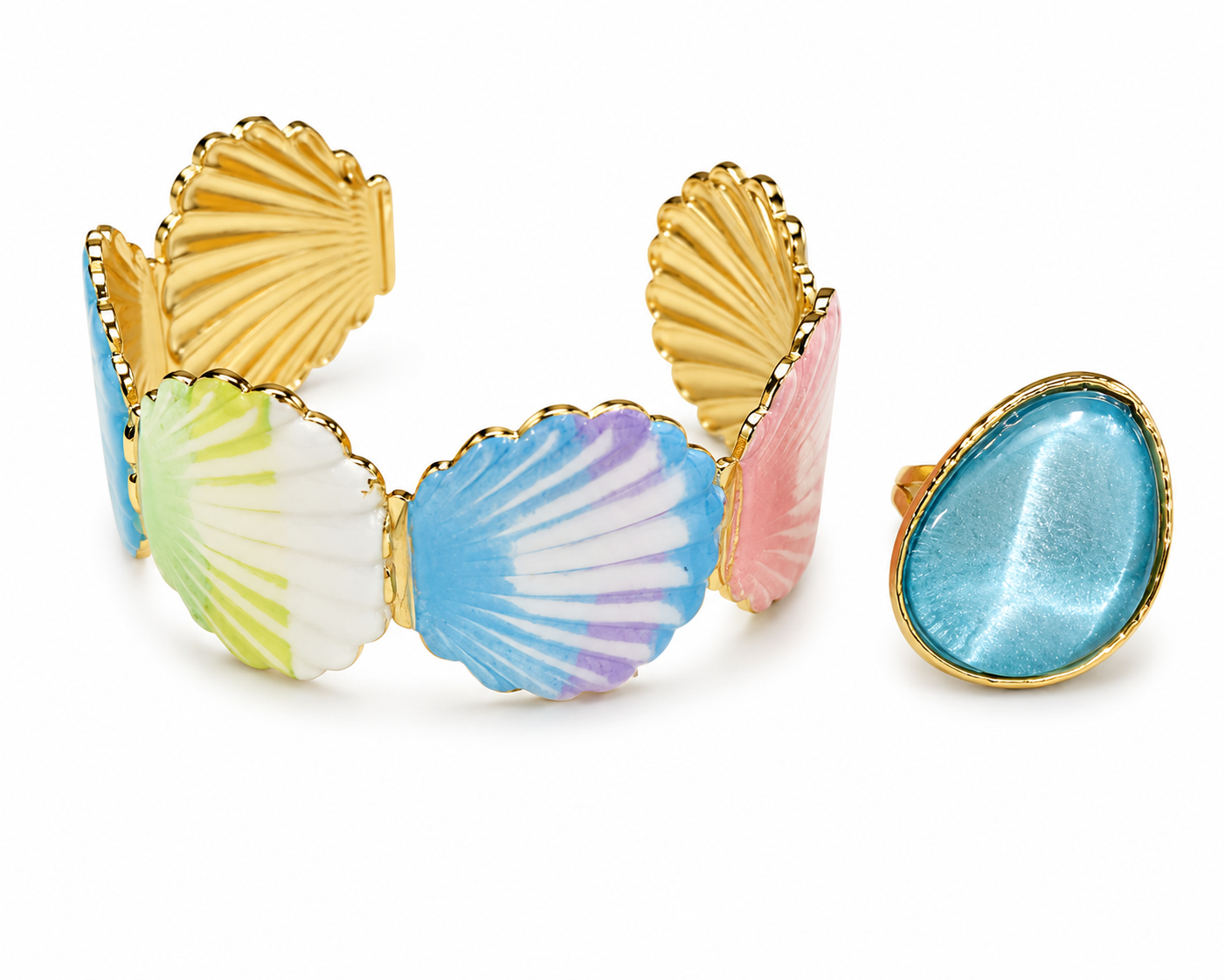 Seaside Treasure Cuff & Ring Set