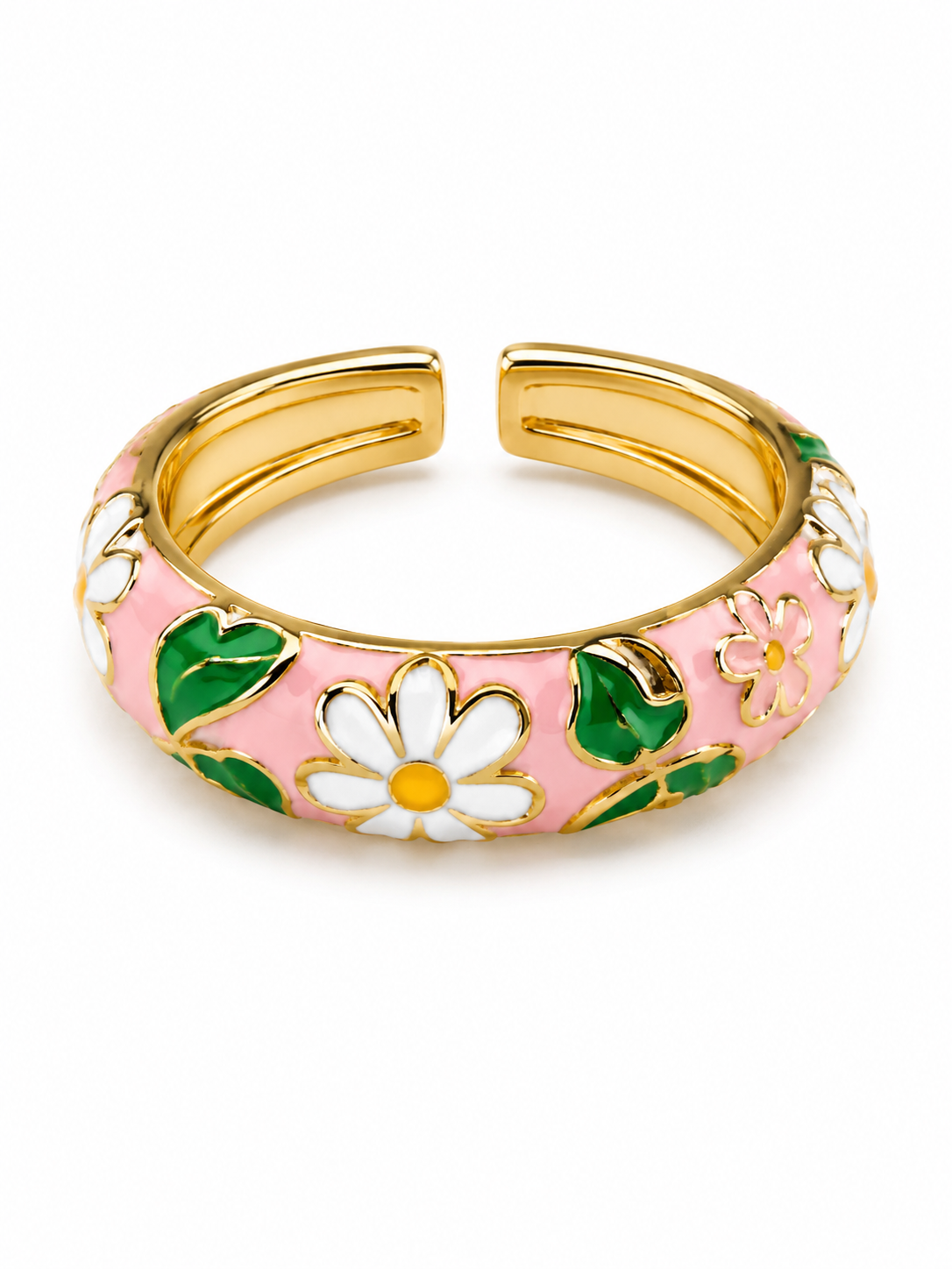 Blush Daisy Garden Adjustable Ring