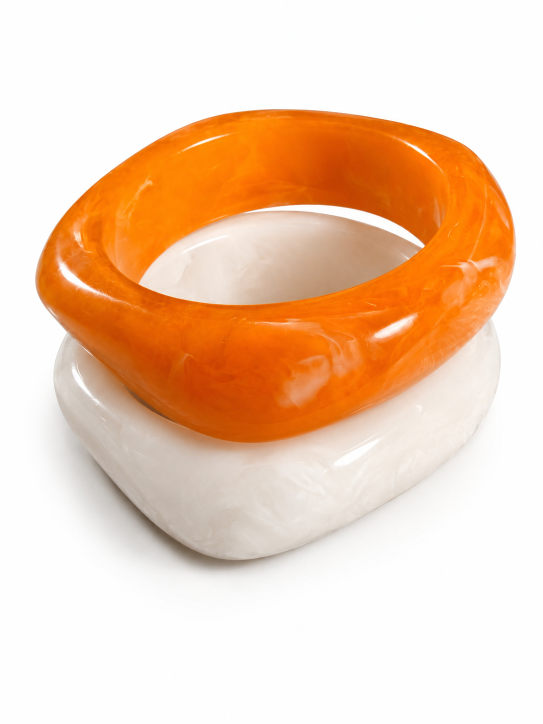 Sunset Sorbet Resin Bangle Set