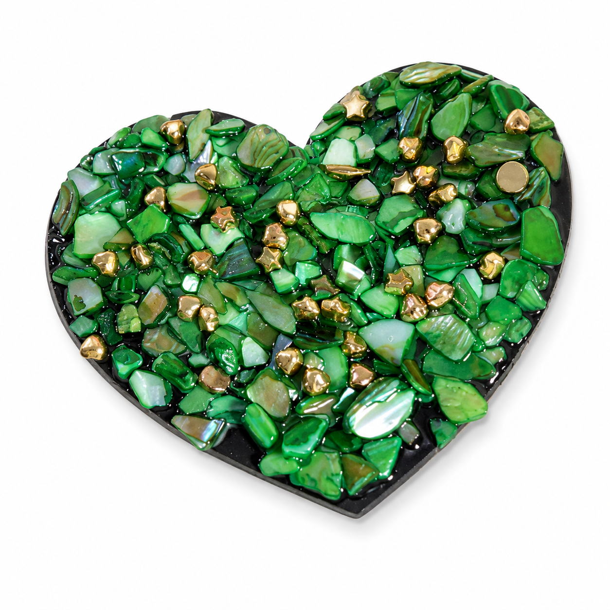 Green Mosaic Heart Magnet
