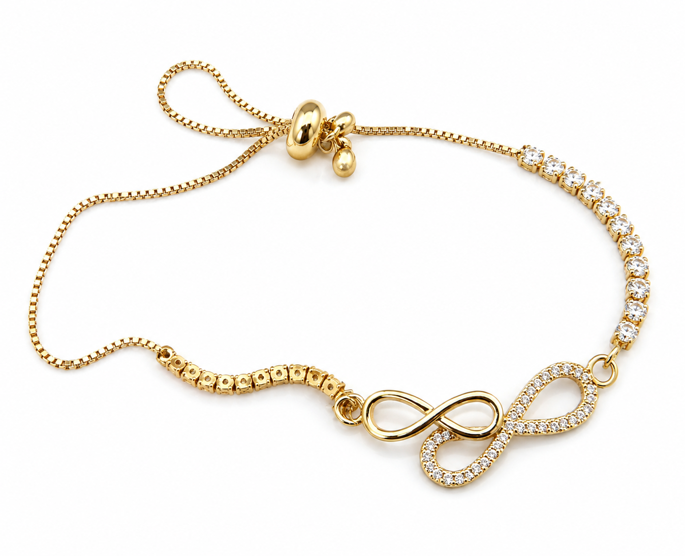 Gold Adjustable Infinity Bracelet