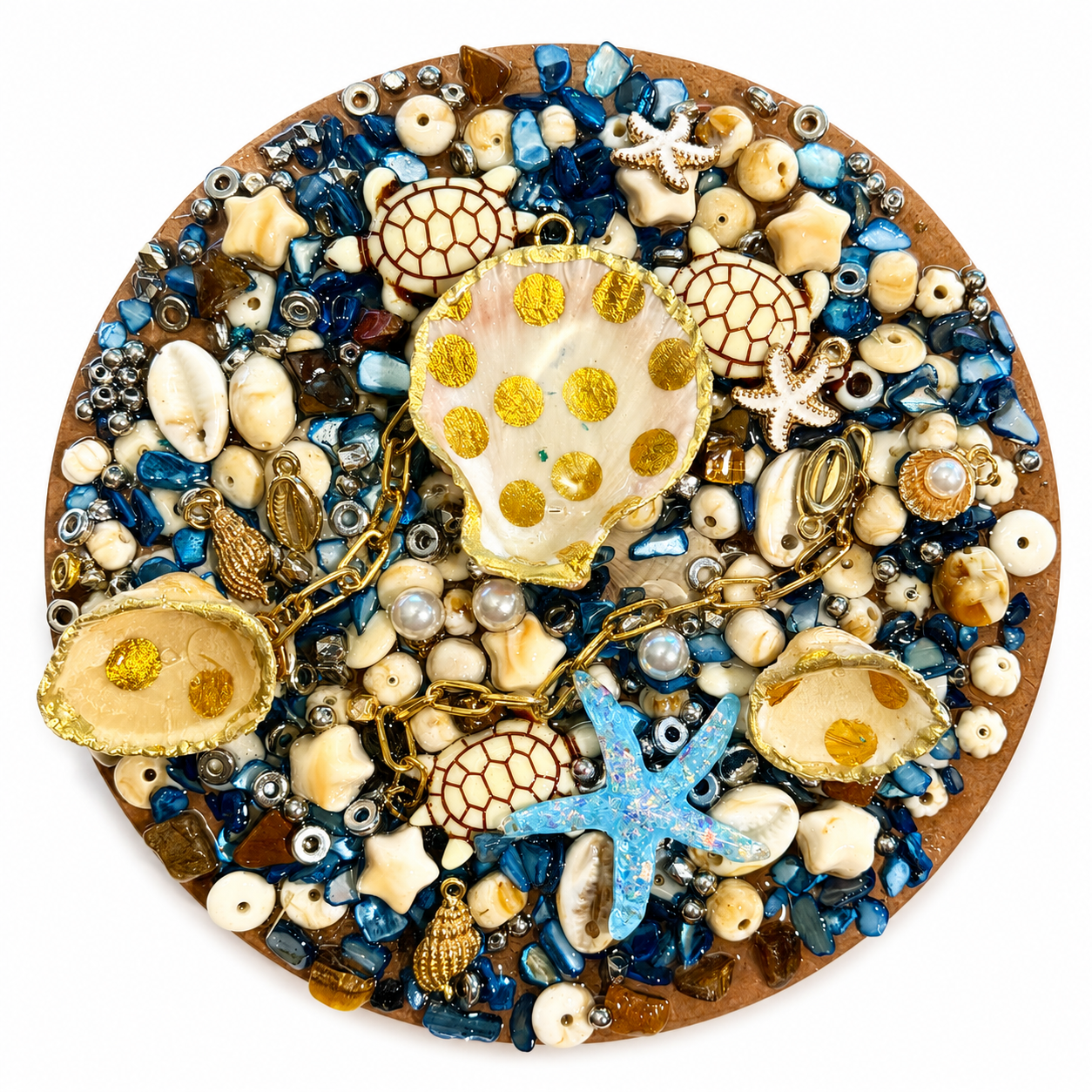 Ocean Treasure Resin Art Coaster/Display Piece