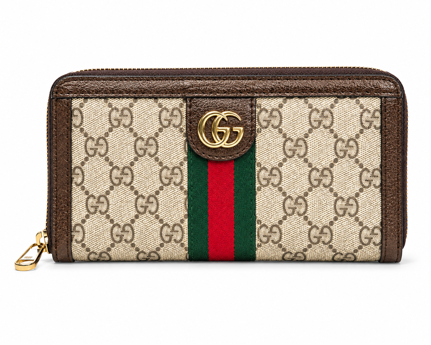 Designer-Inspired Monogram Zip Around Wallet