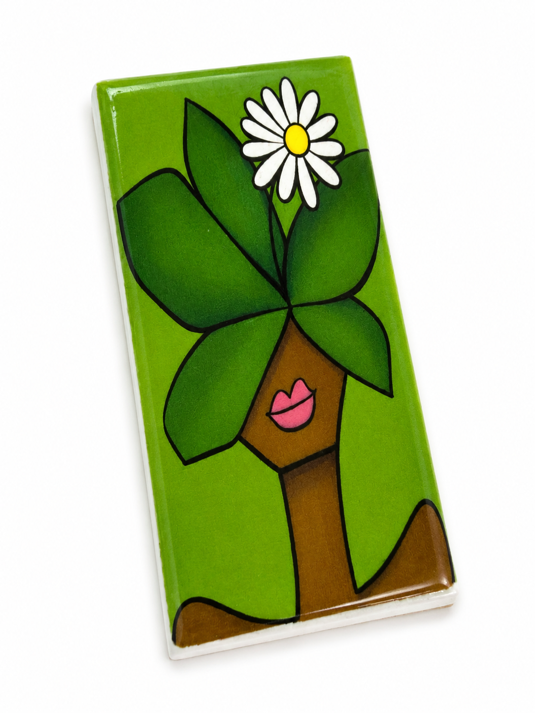 Abstract Botanical Glass Fridge Magnet
