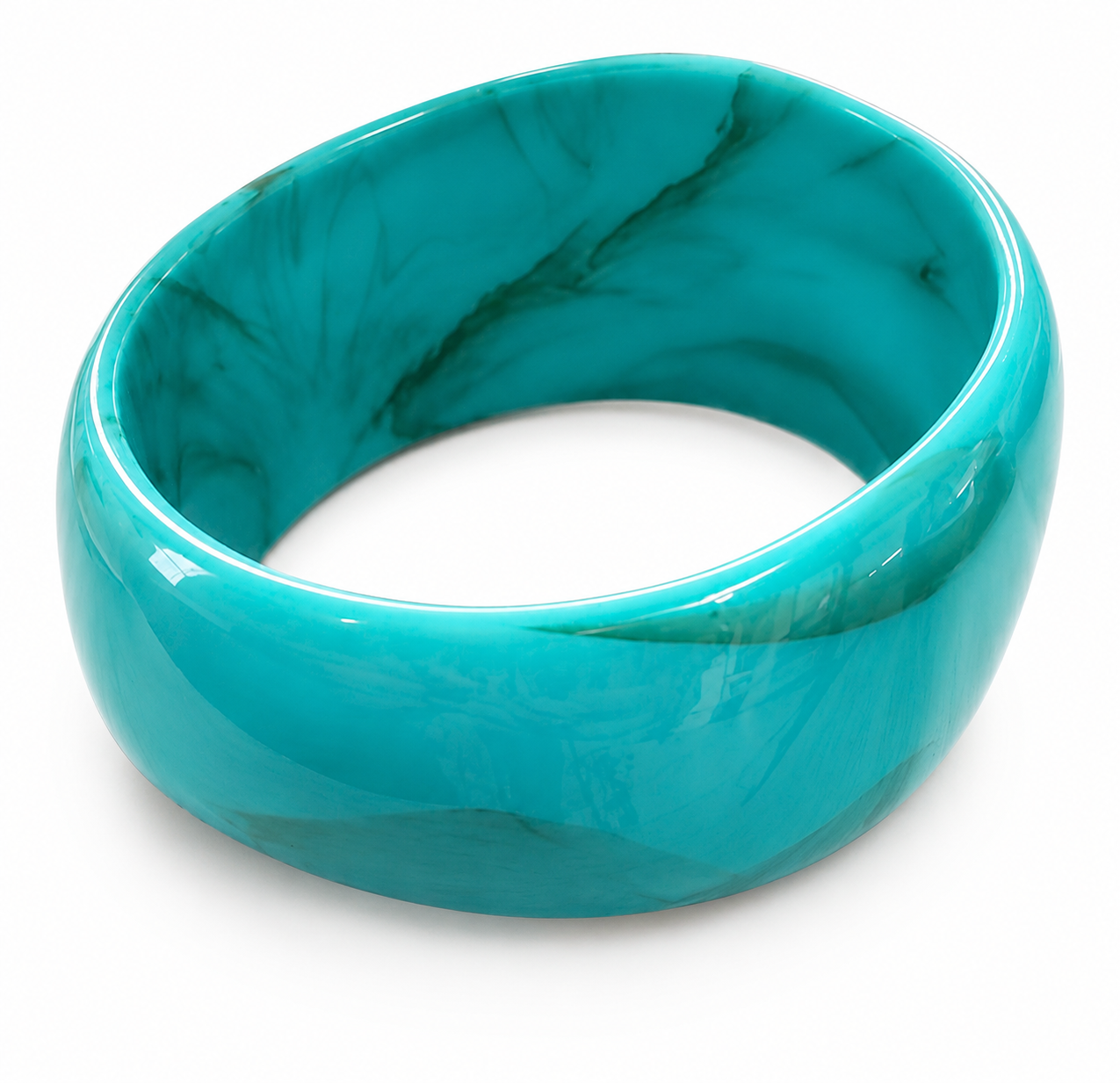 Turquoise Marble Statement Bangle