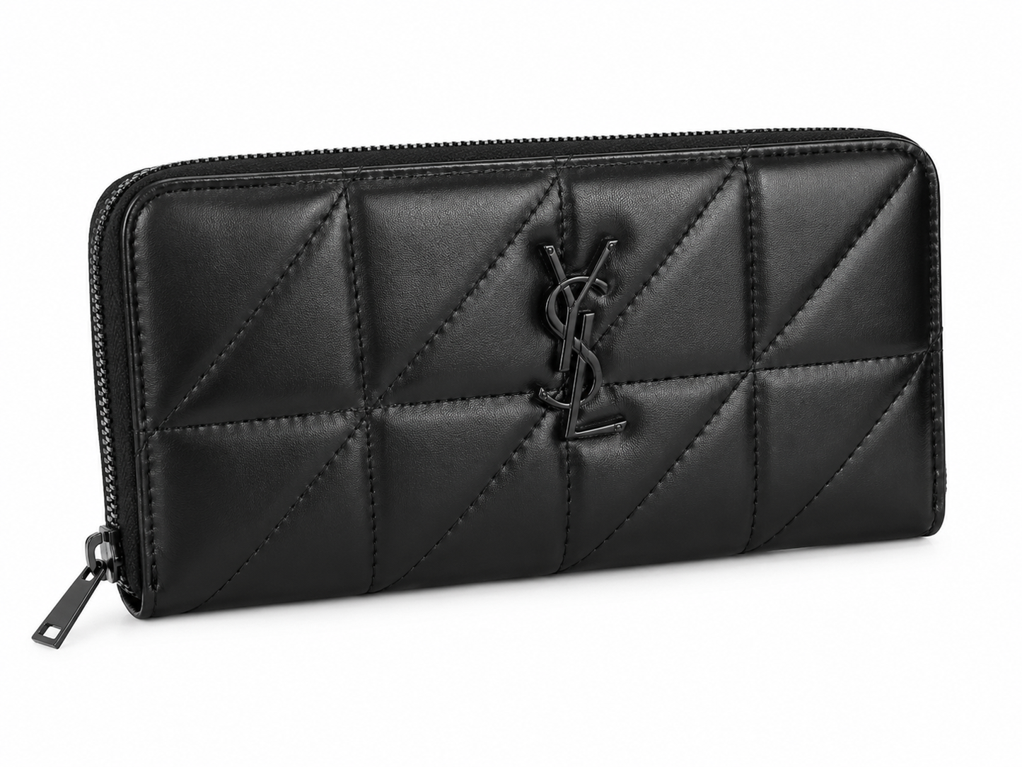 Luxury-Inspired Quilted Zip Wallet