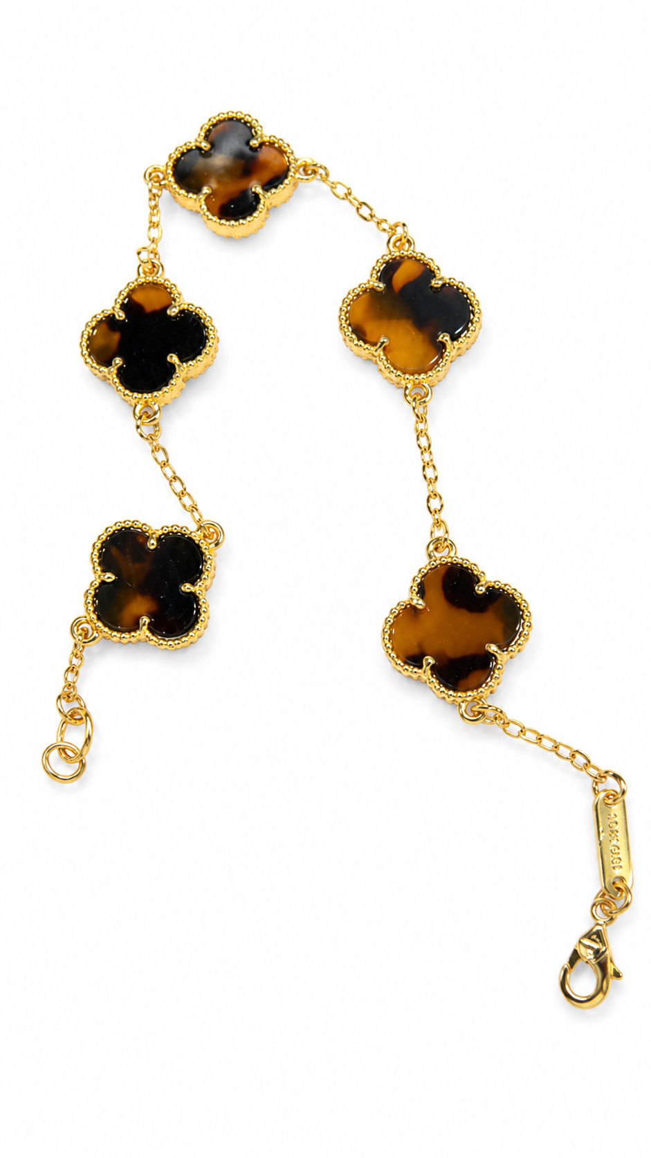 Tortoiseshell Clover Bracelet