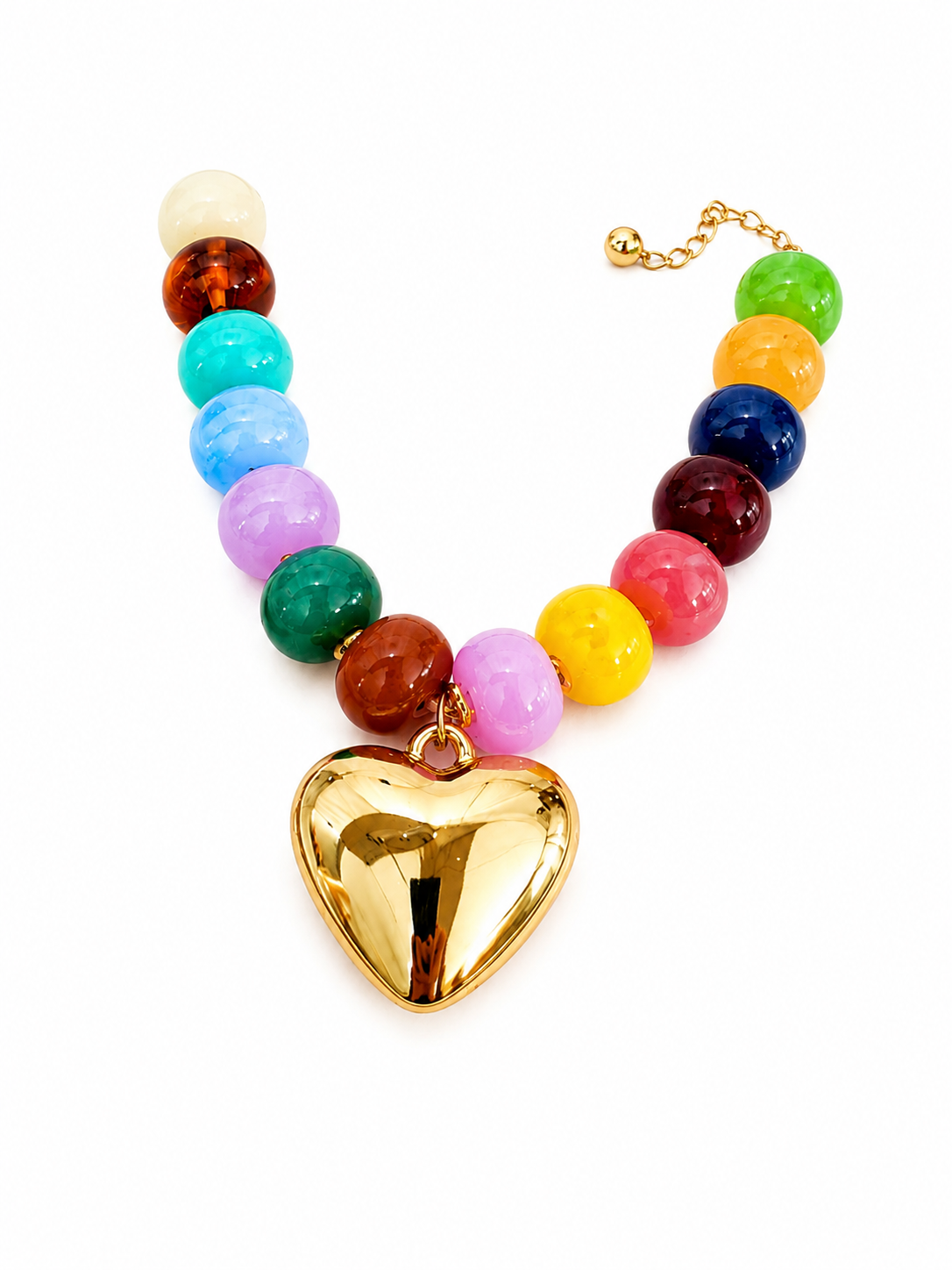 Color Pop Heart Statement Necklace