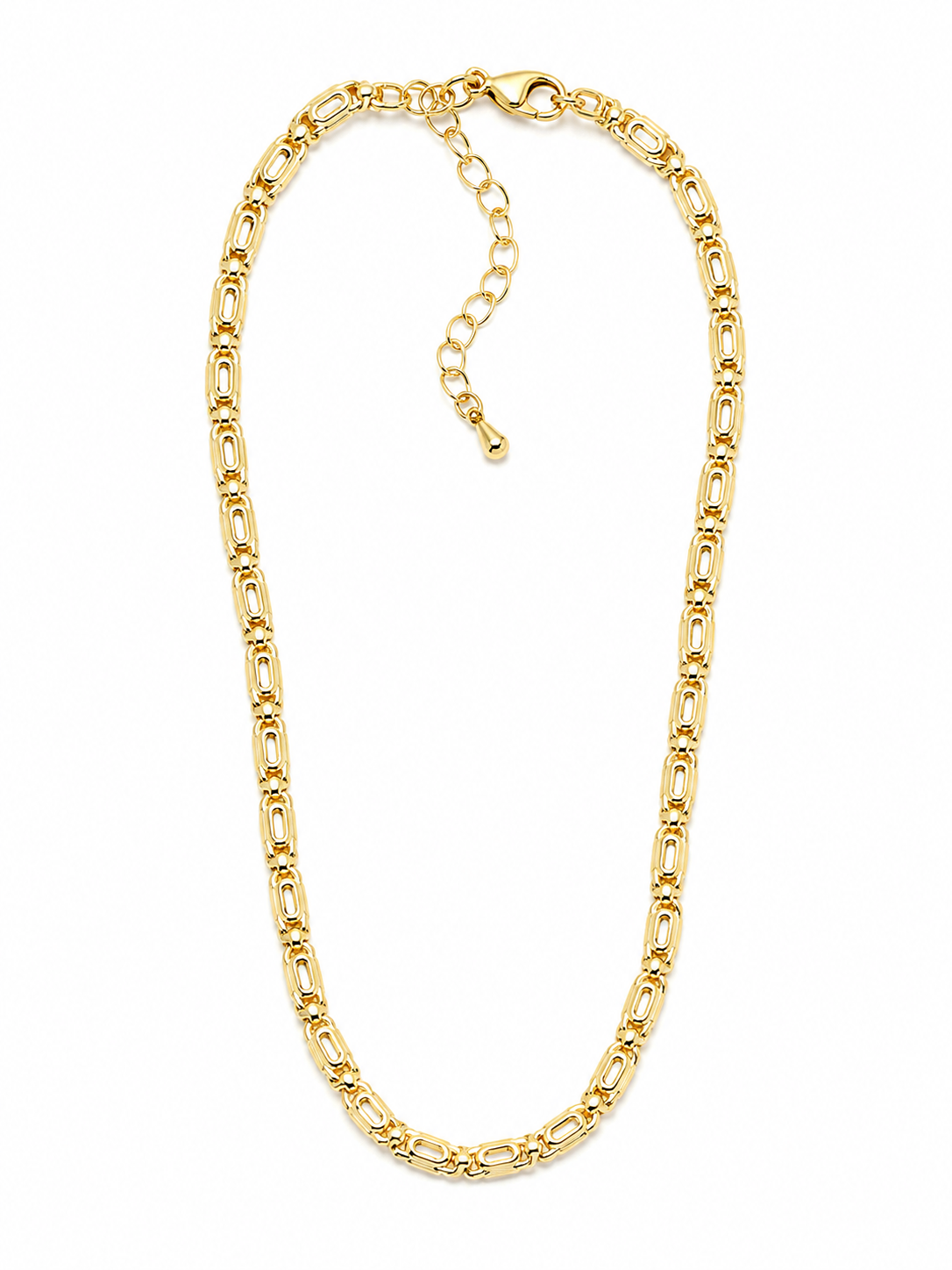 Gold-Plated Non-Tarnish Byzantine Link Necklace