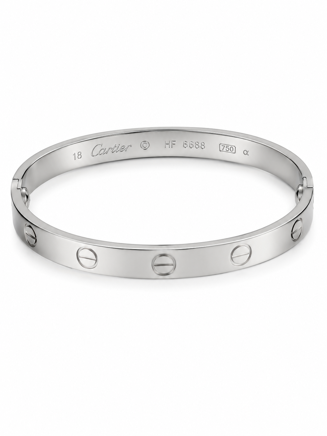Silver-Tone Screw Motif Stainless Steel Bangle