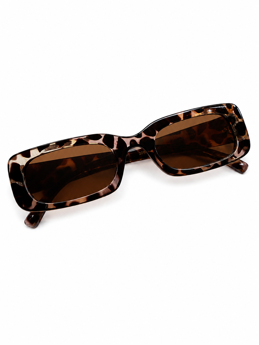 Retro Tortoiseshell Rectangle Sunglasses