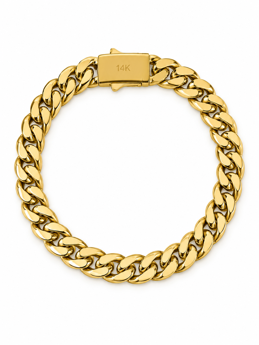 14K Gold-Plated Cuban Link Bracelet | Chunky Statement Chain | Non-Tarnish Finish
