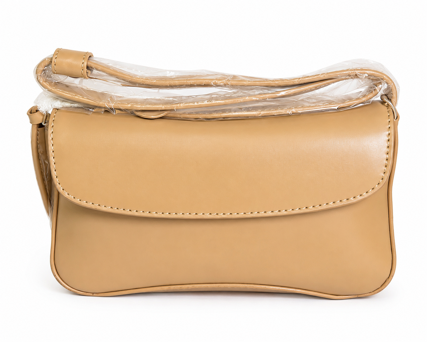 Caramel Tan Classic Shoulder Bag