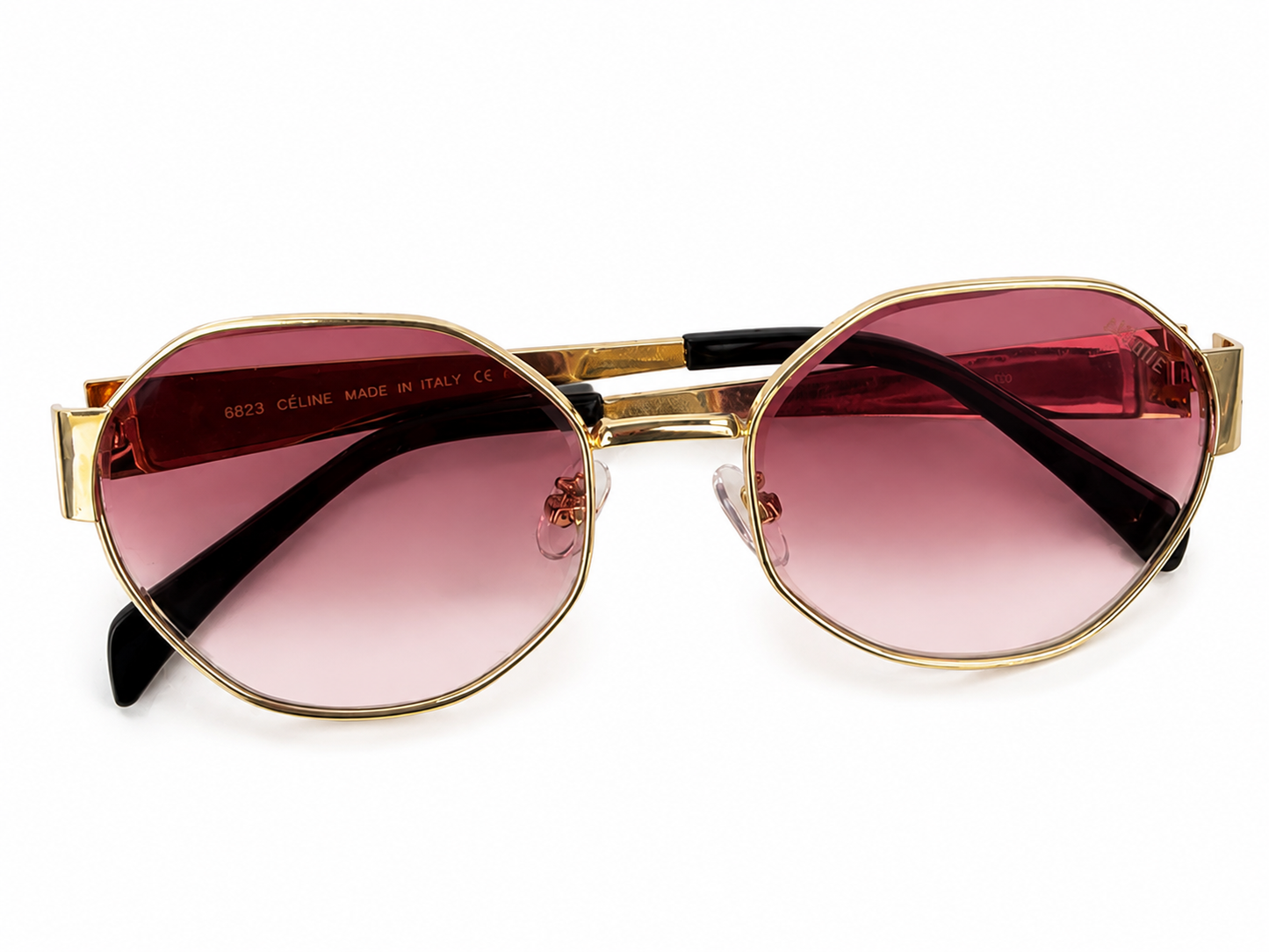 Rose Gradient Gold Frame Sunglasses