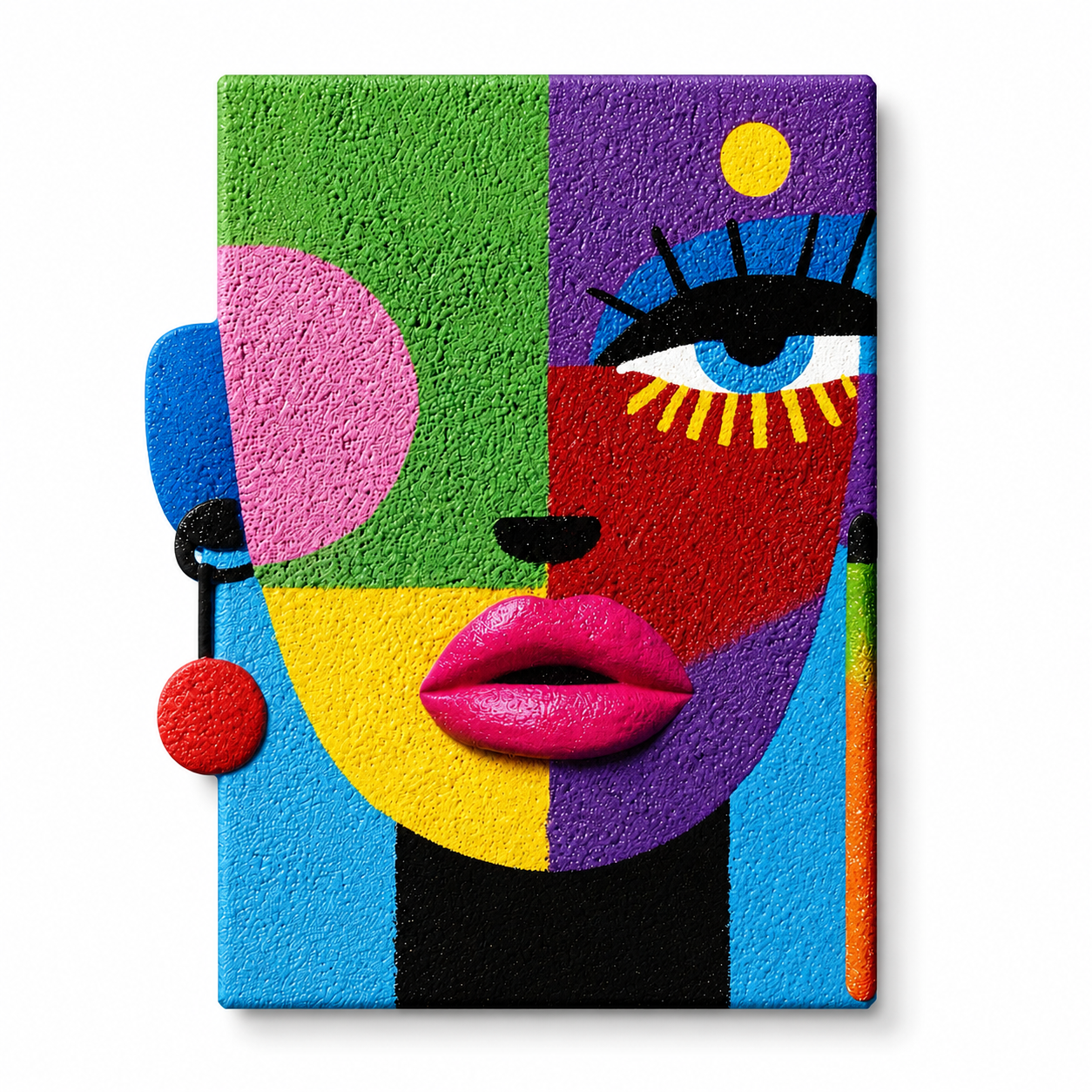 Color Pop Abstract Face Fridge Magnet