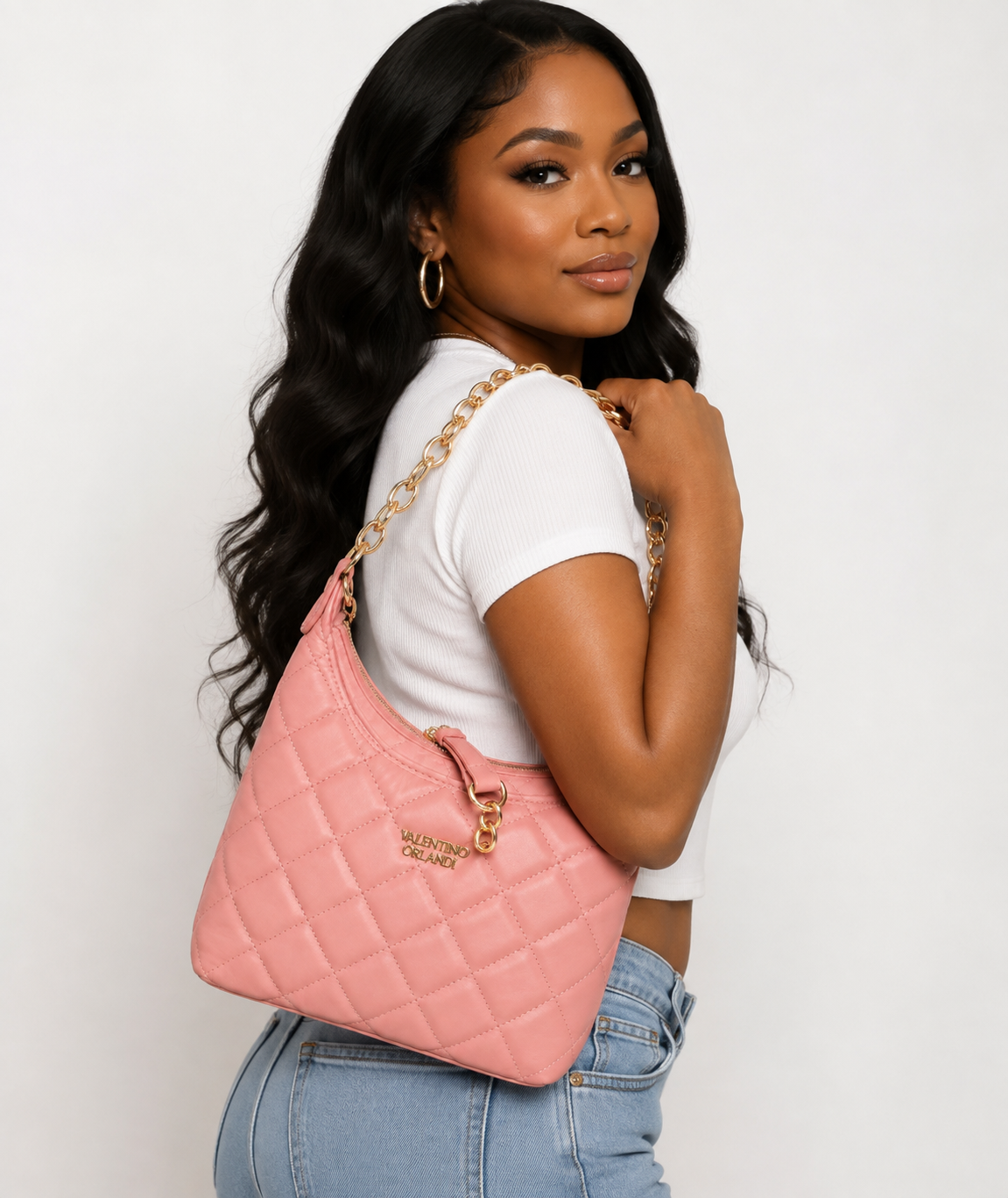 Valentino Orlandi Quilted Shoulder Bag